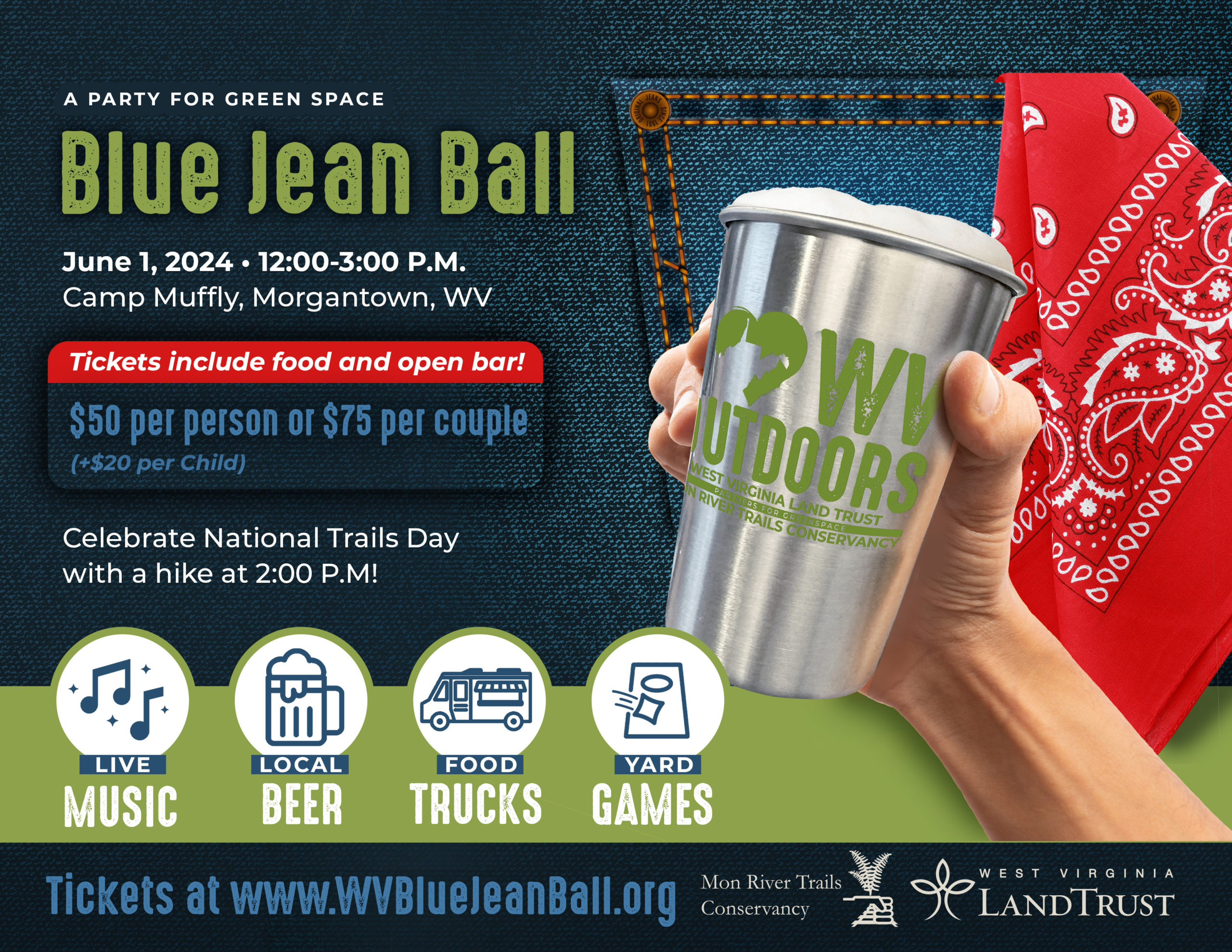 Blue Jean Ball 2024: National Trails Day – Mon River Trails Conservancy